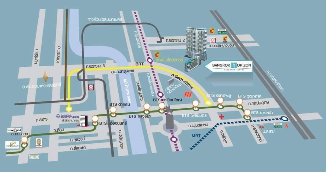 รูป ให้เช่า : NC0060 : บางกอกฮอร์ริซอน รัชดาท่าพระ สถานีตลาดพลู - รูปที่ 9/12