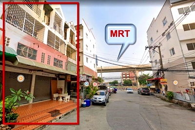 Shophouses for rent Min Buri : .Minburi large home office for rent 3-story MRT kehaRamkhamhaeng 200mcommercial building 2 adjace