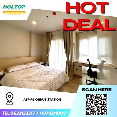คอนโดให้เช่า : #Z2982💥031168🔥ให้เช่าคอนโด Aspire Onnut Station