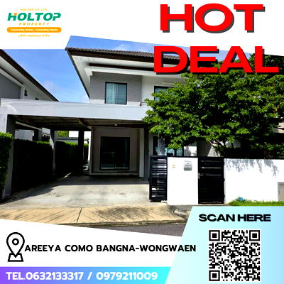 Houses for rent Samut Prakarn : #R7373 🎉041168 House for rent  Areeya Como Bangna-Wongwaen 