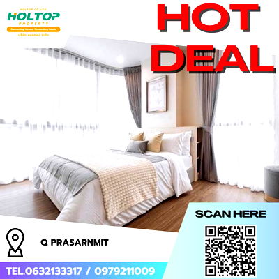 คอนโดให้เช่า : #R7374  🎉 041168 ให้เช่าคอนโด Q Prasarnmit