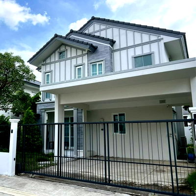 บ้านเดี่ยวให้เช่า : ให้เช่าบ้านเดี่ยว 2 ชั้น สไตล์ยุโรป Villaggio 3 ศรีนครินทร์ บางนา 🌟 บ้านสวยพร้อมเข้าอยู่ ทำเลดี ใกล้เมกาบางนา