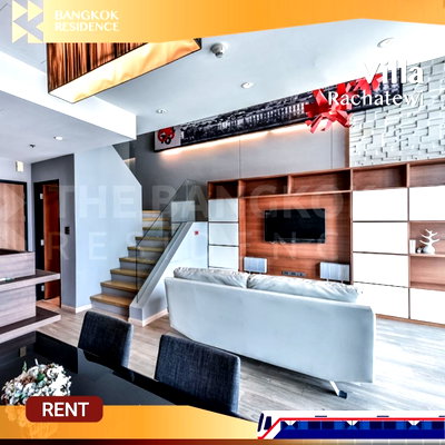 คอนโดให้เช่า : Villa Rachatewi 💖 ห้อง Duplex 1 ห้องนอน 2 น้ำ เฟอร์ครบ 🛋️ ใกล้ BTS ราชเทวี 