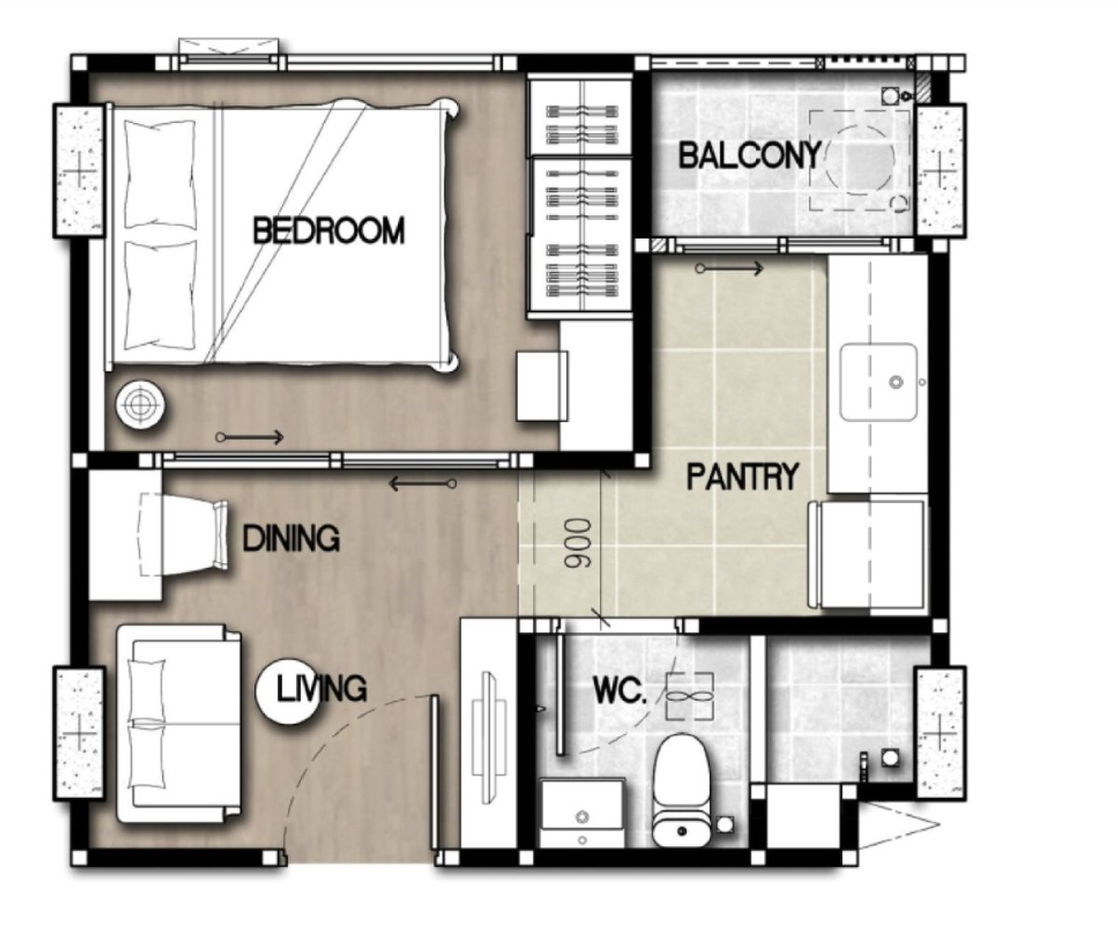 รูป ห้องว่าง❤️ราคาต่อรองได้✅สนใจห้องนี้ทักได้เลยนะคะ❣️❣️❣️ ดอนเมือง 💥แฮปปี้ คอนโด ดอนเมือง เดอะ เทอมินอล 🔴🟢🟡 - รูปที่ 13/13