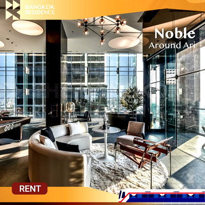 Condos for rent : Beautiful Fully Furnished Unit ✨ Noble Around Ari, Near BTS Ari , Available in December 💖 Book Before It’s Gone! 