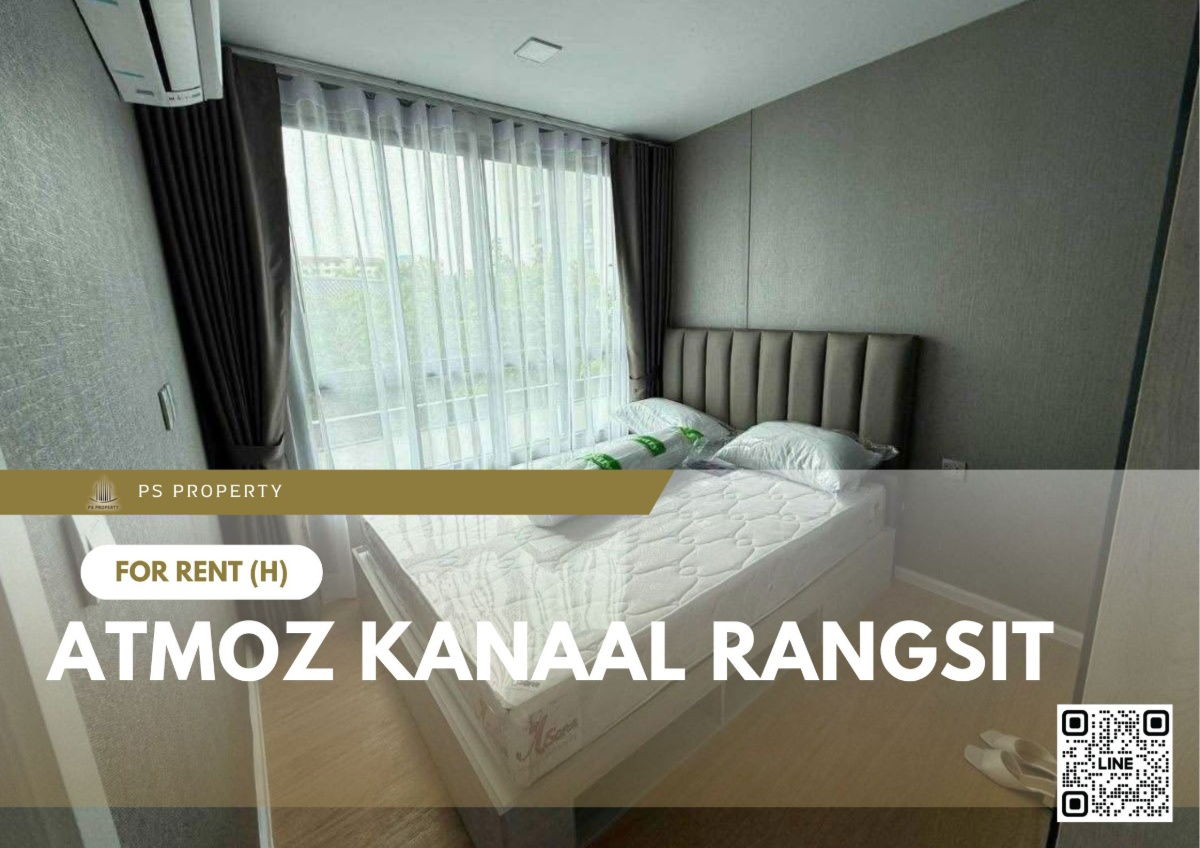 picture For rent 📍 Atmoz Kanaal Rangsit 📍 Fully furnished and equipped, near SRT Rangsit Station - 1/10