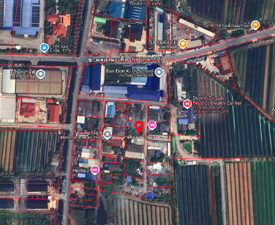 ขายพื้นที่ขายของ : Vายที่ดินถมแล้ว ที่ดินสำหรับทำโกดังโรงงานอุตสาหกรรม ต.คลองมะเดื่อ 