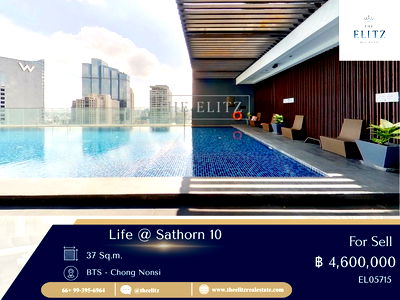 คอนโด BTS เซนต์หลุยส์ : 💥ชีวิตเหนือระดับในย่านสาทร — ขาย Life @ Sathorn 10 ห้องแต่งสวยพร้อมให้เป็นเจ้าของ 🎉 
