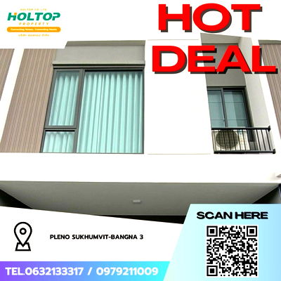 เช่าทาวน์โฮม นิคมอุตสาหกรรมบางปู : #Z3043💥 061168 🔥ให้เช่าบ้าน Pleno Sukhumvit-Bangna 3