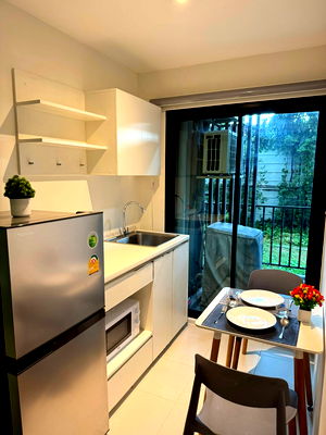 Condos for rent Bueng Kum : iCondo Serithai Building A, 1st Floor – Fully Furnished Garden View, Only 10,000 THB/Month