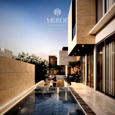 บ้านเดี่ยว ชลบุรี : 🌿MERGE RESIDENCE บ้านหรูสไตล์ Modern Luxury พร้อมสระส่วนตัว & Rooftop Garden เริ่ม 45 ล้านบาท* 📞 093-1681685 | 065-5639565