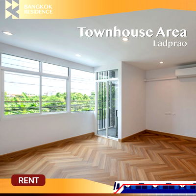 Townhouses for rent MRT Ratchadaphisek : Townhouse Area Ladprao 🏡 Ladprao–Sutthisan Townhouse, 3-story townhouse, newly renovated ✨ Move-in ready!