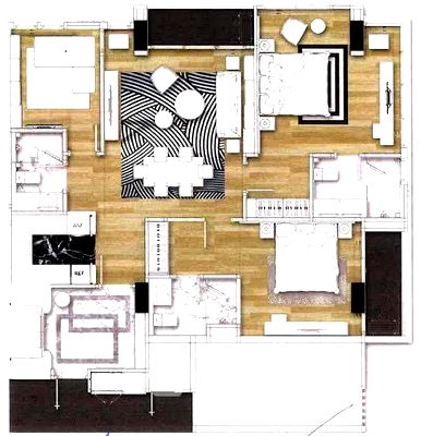 Condos for rent BTS Thong Lo (Thong Lor) : 3-BR Condo at Mieler Sukhumvit 40 near BTS Ekkamai (ID 2393664)