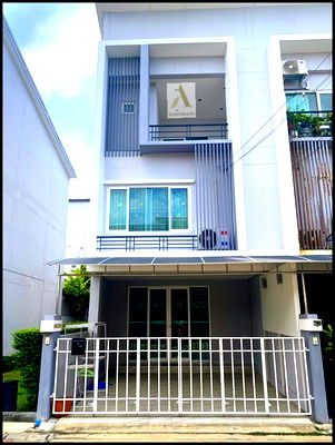 เช่าทาวน์โฮม ถนนคู้บอน : AT632 ให้เช่าทาวน์โฮม 3 ชั้น ห้องมุม The Exclusive ดิ เอ็กซ์คลูซีฟ วงแหวน รามอินทรา บ้านหันหน้าทางทิศใต้