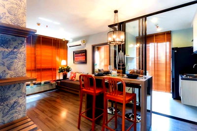 Condos for rent : TA5222📲LineID @556ryccg🚄2 Bedroom 48.5 sqm Floor7 Fully furnished The Base Park West Sukhumvit77 near BTS On Nut