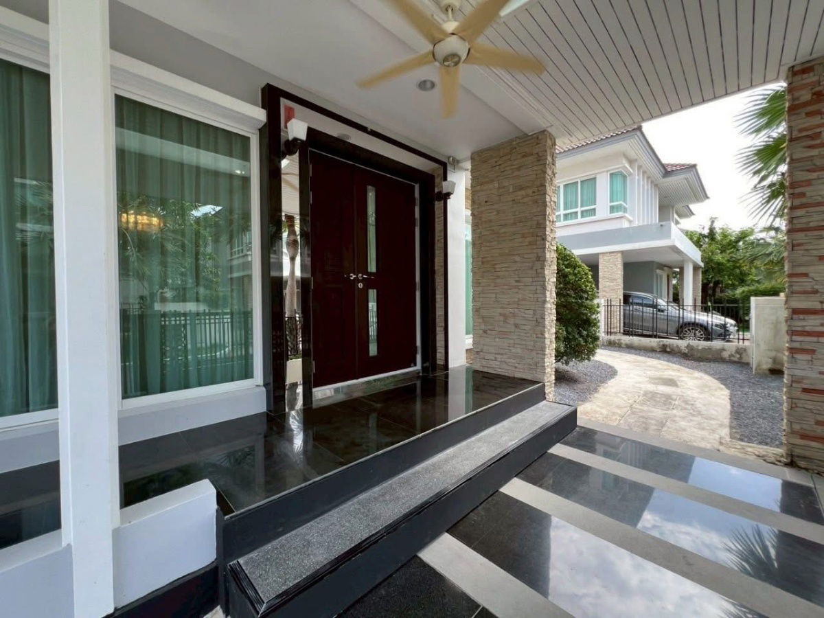 picture For rent, for lease, single house, Rama 9, Srinakarin, Grand Bangkok Boulevard Village, cheap price, interested, Line: @951qfbfi - 4/15