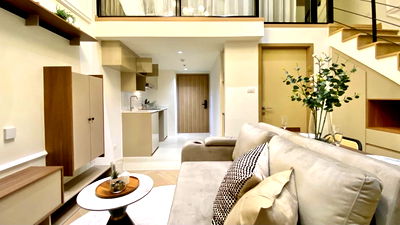 คอนโดให้เช่า : ให้เช่าคอนโด ณ รีวา เจริญนคร อาคาร 1 ชั้น 16 Duplex ขนาด 30.00 ตรม ใกล้ Iconsiam