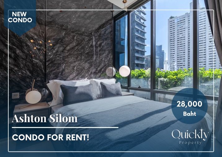 Ashton Silom | ราคา 28,000 บาท| ห้องสวย วิวดี เฟอร์นิเจอร์ครบ พร้อมเข้าอยู่