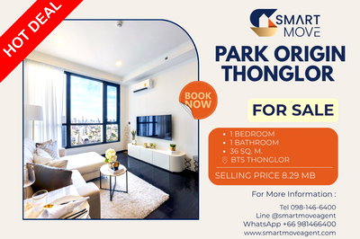 Condos for sale BTS Thong Lo (Thong Lor) : 🔥For Sale!!🔥 Code C20250600075..........Park Origin Thonglor, 1 bedroom, 1 bathroom, high floor 34++, furnished, Special Deal!!📣📣