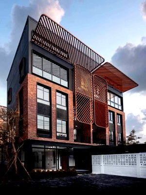 เช่าบ้านแฝด การไฟฟ้านครหลวง เขตบางเขน : HR2969ให้เช่าโฮมออฟฟิศ 3.5 ชั้น โครงการ Britloft Prime เกษตร-นวมินทร์ ซอยประเสริฐมนูกิจ 15