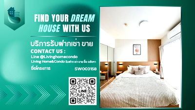 Condos for sale MRT Phra Ram 9 : Condo for sale, A Space Asoke Ratchada, beautiful room, great location, fully furnished, convenient transportation.- SW003158