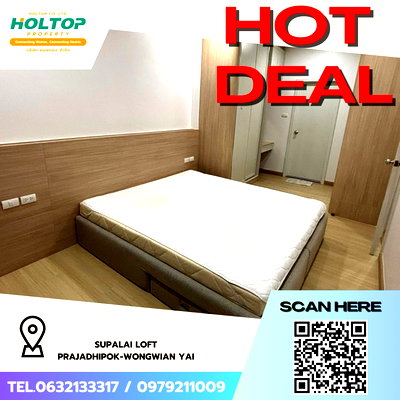 Condos for rent : #Z3052💥 061168 🔥Condo for rent: Supalai Loft Prajadhipok-Wongwian Yai