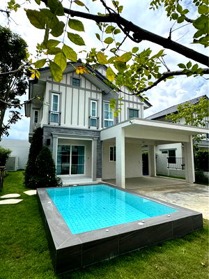 บ้านเดี่ยวให้เช่า : 🏡ให้เช่า บ้านเดี่ยว Pool Villa — Villaggio 3 ศรีนครินทร์–บางนา (กม.5)
