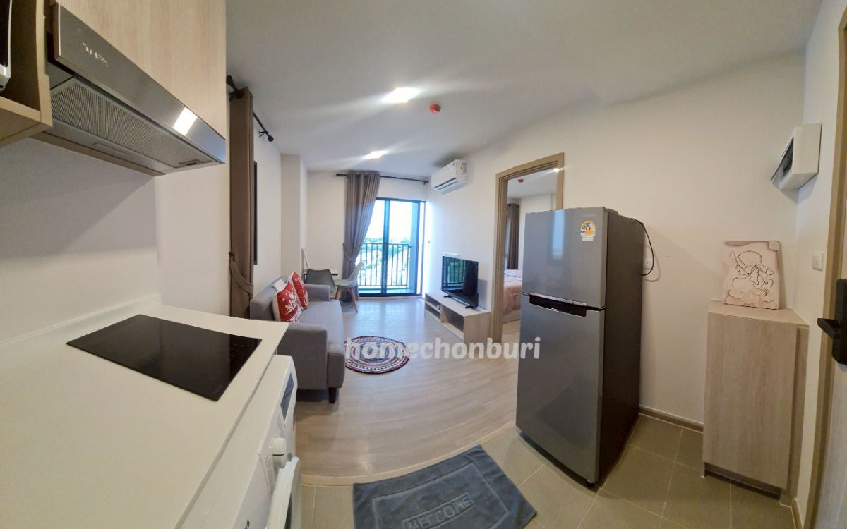 รูป ให้เช่าดีคอนโดเซนส์บางแสนใกล้มหาวิทยาลัยบูรพา ห้องกั้นชั้น8 เฟอร์ครบพร้อมอยู่ ห้องใหม่ - รูปที่ 2/3