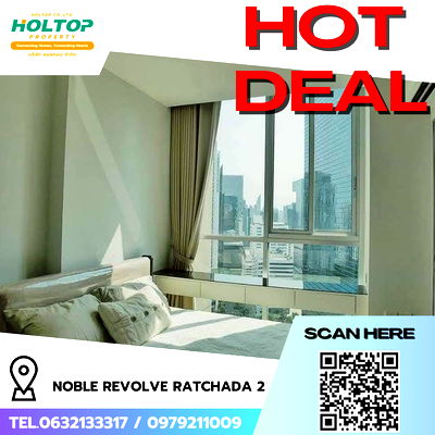 คอนโดให้เช่า : #R7420 🎉 081168 ให้เช่าคอนโด Noble Revolve Ratchada 2 