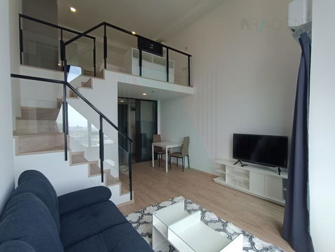 🚩 For Rent Condo THE RICH RAMA 9 - SRINAKARIN Building , Floor 31,Duplex, Room size 37 sqm