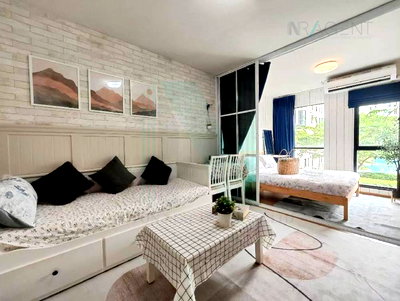 ขายคอนโด : ขายคอนโด ยูนิโอ สุขุมวิท 72 อาคาร D ชั้น 2 1 ห้องนอน ขนาด 27.00 ตรม ใกล้ BTS แบริ่ง