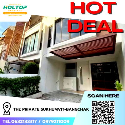 Townhouses for rent BTS Punnawithi : #R7446 🎉 091168 House for rent The Private Sukhumvit-Bangchak