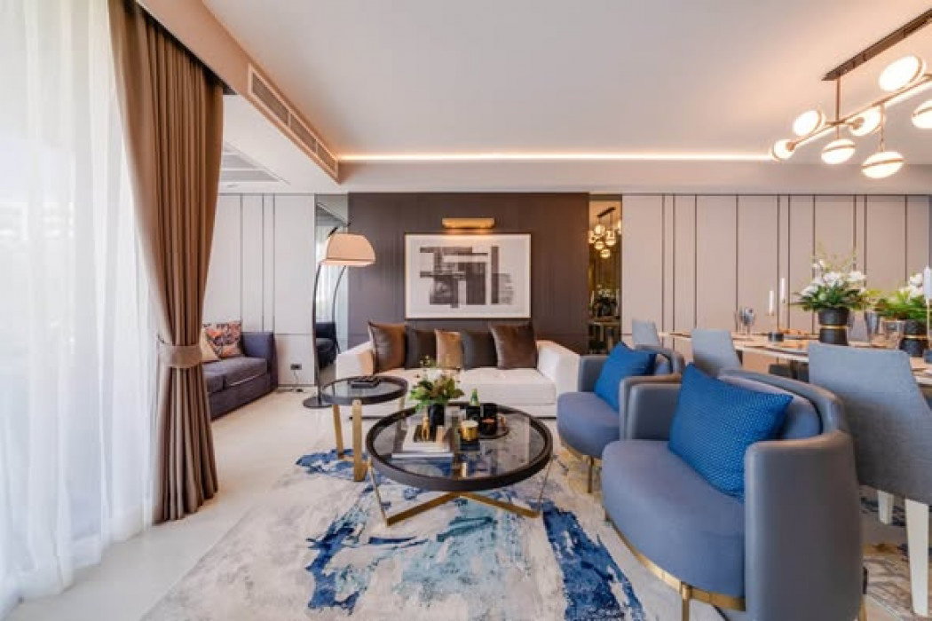 Condo for rent FYNN Sukhumvit. 31, fully furnished, ready to move in, 3 bedrooms, 3 bathrooms, size 113 square meters, 3rd floor