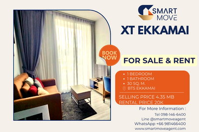 Condos for sale Thonglor 10 Station : 🔥 For Sale !! high floor 10++, great facility!! 🔥 Code C20240400015...XT Ekkamai, 1 bed, 1 bath, furnished, ready to move in, Special Deal!!📣📣