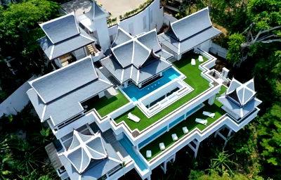 Houses for sale Phaya Thai Road : Luxurious 5-Bedroom Sea View Villa near Surin Beach