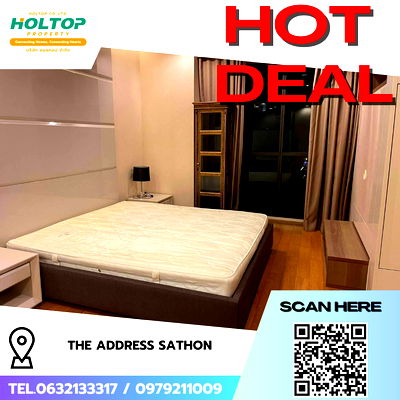 คอนโดให้เช่า : #R7461 🎉 101168 ให้เช่าคอนโด The Address Sathon 