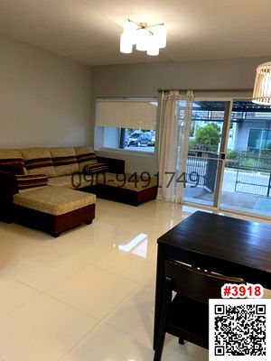 Townhouses for rent Thung Khru : Townhouse for rent, 2 floors, Indy Village, Prachauthit 90, ready to move in, fully furnished