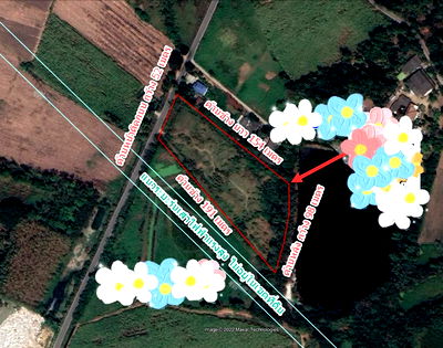 Land for sale : Land for sale next to the main road in Ban Pong District, Ratchaburi Province — total area of 7 rai and 57 square wah. Negotiable.