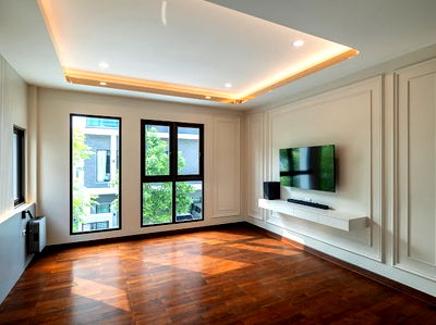 Houses for sale Bangkok : Home with Underground Power Lines!3 Storeys, 3 Parking Spaces! For Sale The City Ekkamai–Ladprao by AP Land 52.4 sq.wah | Usable Area 337 sq.m. 