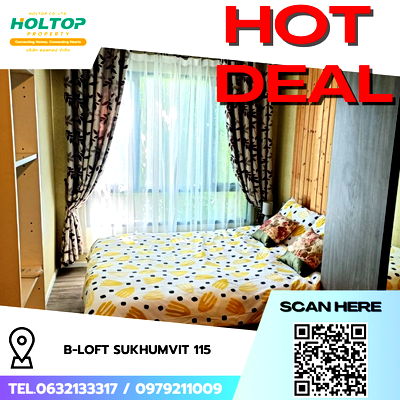 คอนโดให้เช่า : #R7506 🎉 101168 ให้เช่าคอนโด  B-Loft Sukhumvit 115