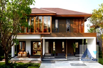 Houses for rent Anya Thani Industrial Estate (Gemopolis) : 🔼🔽 AccomA 📩 Pet friendly 4 BR House @Burasiri Pattanakarn (AA44970)