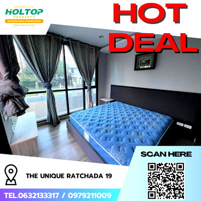 Condos for rent Ratchadapisek 19 : #R7529 🎉 111168 Condo for rent The Unique Ratchada 19
