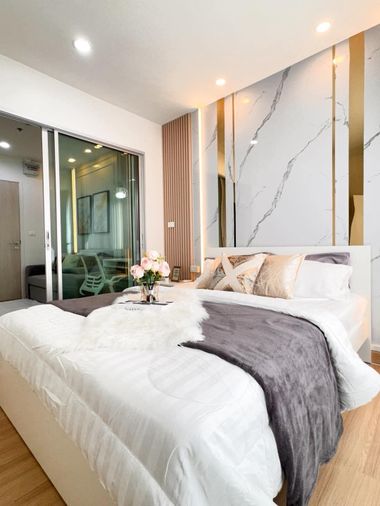 MyMay111125  ขายถูก I House Laguna พระราม9-RCA ห้องสวย ทำใหม่กั้นห้อง วิวสวน  .