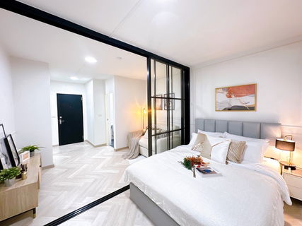 MyMay111125 ขายถูก I House Laguna พระราม9-RCA ห้องสวย ทำใหม่กั้นห้อง วิวสวน .