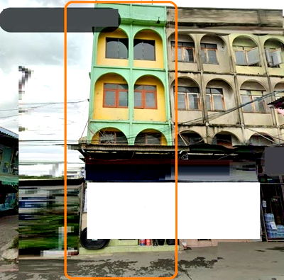 Shophouses for rent Bang Khen : Ram Intra 1.3 km. Commercial building for rent, 4.5 floors - can be used as an Airbnb. Central Foodland, Big C, MRT Ram Intra, km. 4, 50 m., rooftop,