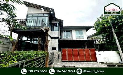 เช่าบ้านเดี่ยว เมืองปทุมธานี ปทุมธานี : บ้านเดี่ยว ฮาบิเทีย บอนด์ ราชพฤกษ์ หลังริม ต่อเติมเต็ม พร้อมอยู่