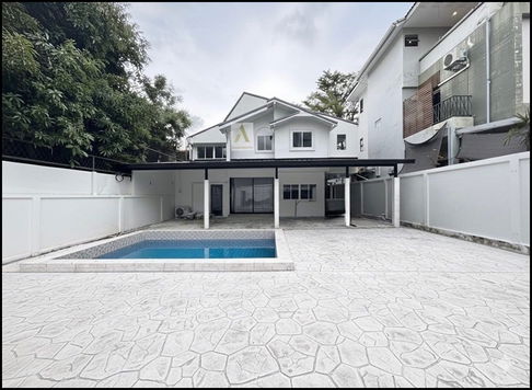 AH625 ให้เช่าบ้านเดี่ยวมีสระว่ายน้ำ เนื้อที่ 90 ตร.ว. บ้าน 5 ห้องนอน ย่านห้วยขวาง ใกล้รถไฟฟ้าMRTสุทธิสาร