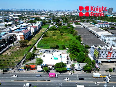 ที่ดิน ถนนเทพารักษ์ : ขายที่ดินทำเลดี ติดถนนปู่เจ้าสมิงพราย 12 ไร่ ใกล้ BTS สำโรง อำเภอพระประแดง จังหวัดสมุทรปราการ