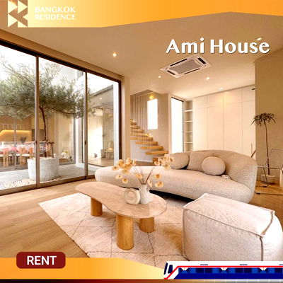 Townhouses for rent BTS Wat Phra Sri Mahathat :  Ami House, Modern Café Home on Ramintra ☕🏡Brand-new detached home with Café Minimal Luxury design 
