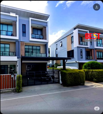 Townhouses for sale Samut Prakarn : Corner 3-Storey Townhome / Home Office at Chayada@Work Srinakarin | Prime Commercial Location Near Mega Bangna